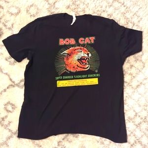 Moonwalk "Bob Cat" Fireworks Tee, Canvas, 3xl, Black